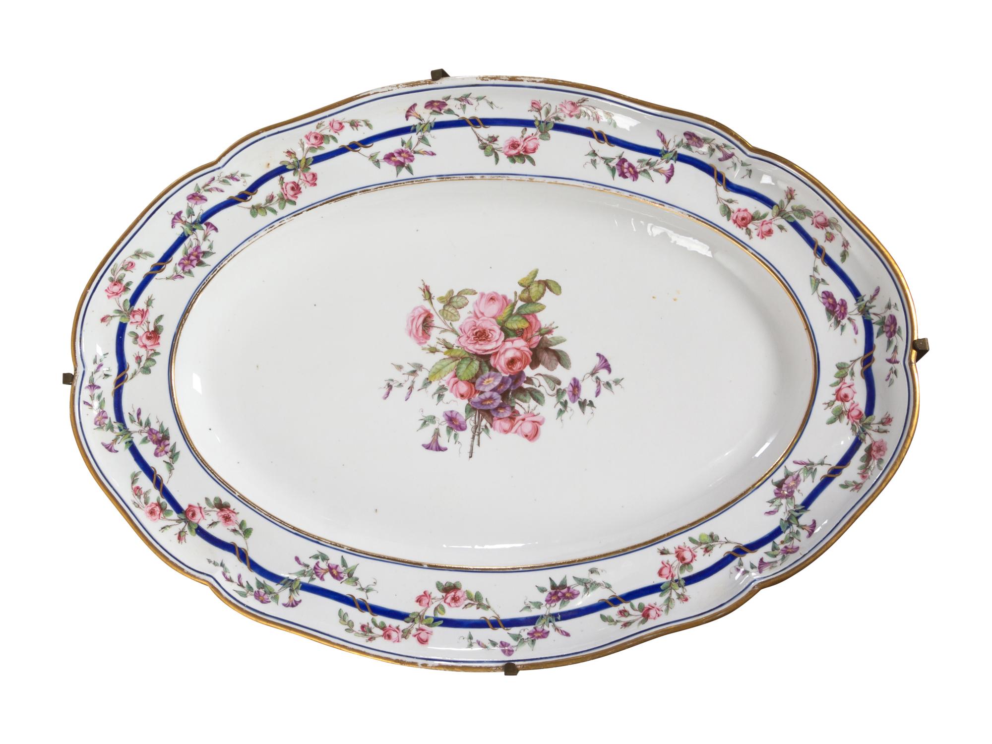 A Pair of Gilbert Drouet Painted Sèvres Porcelain Platters