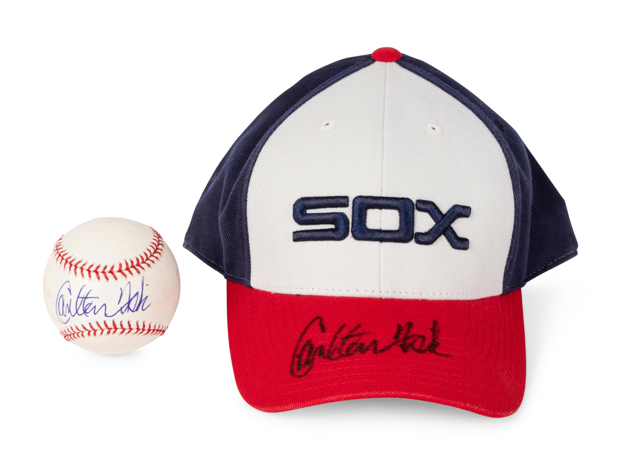 A Group of Carlton Fisk Signed Autograph Chicago White Sox Items (Beckett Authentication Services BAS Certified),