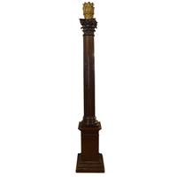 A Pair of Carved Columns from a Masonic Lodge 18" W x 18" D x 105" H — United States, 20th Century