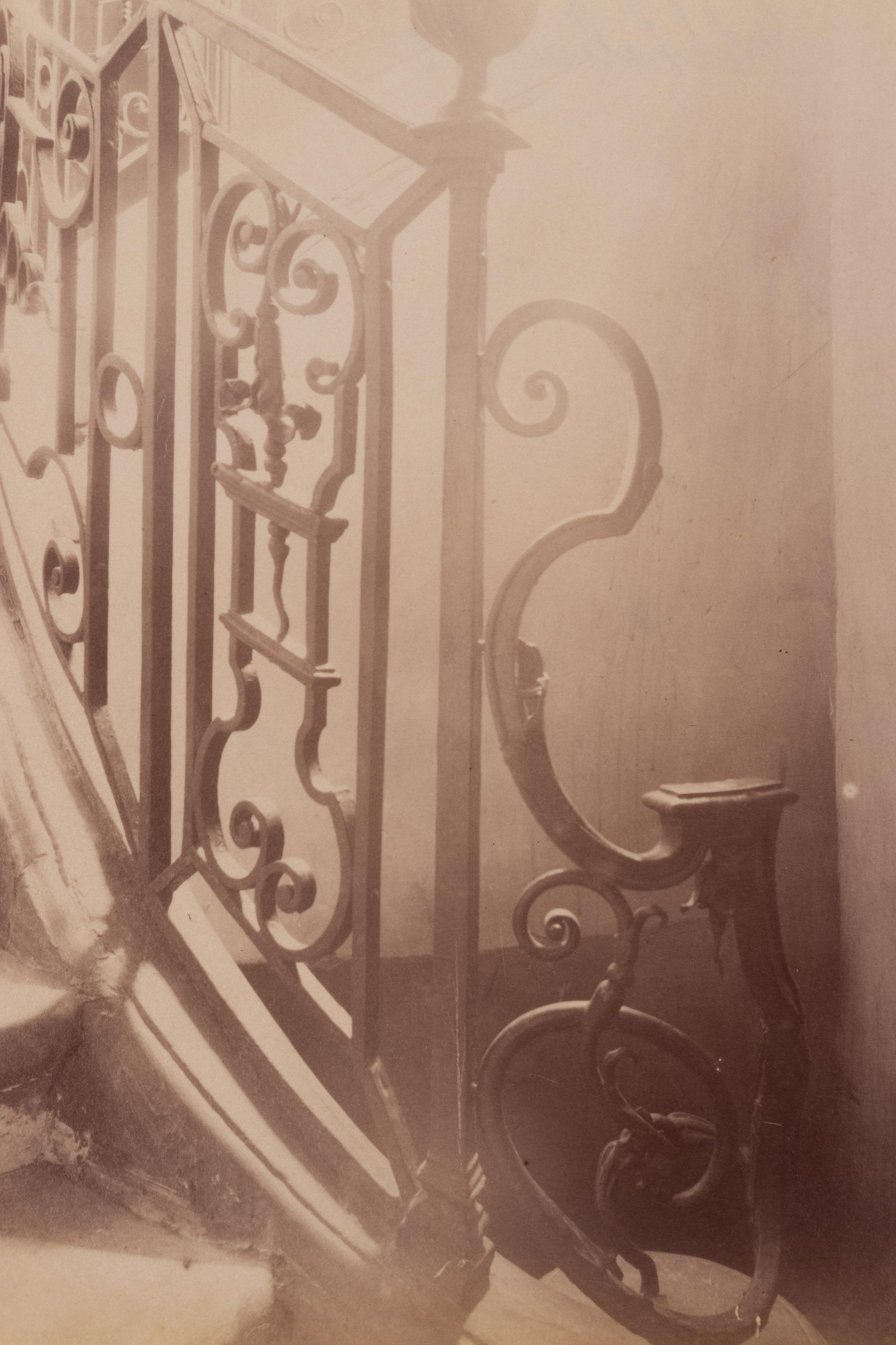 A group of three photographs ( Escalier, rue Beautreilles 7, 1904 (4e arr) , 1903-1904; Hôtel de Beauffremont, rue de Grenelle 87 , 1901; Hôtel de Grancry, 83 rue Richelieu , 1907)