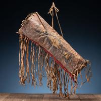 Blackfeet Painted Parfleche Cylinder