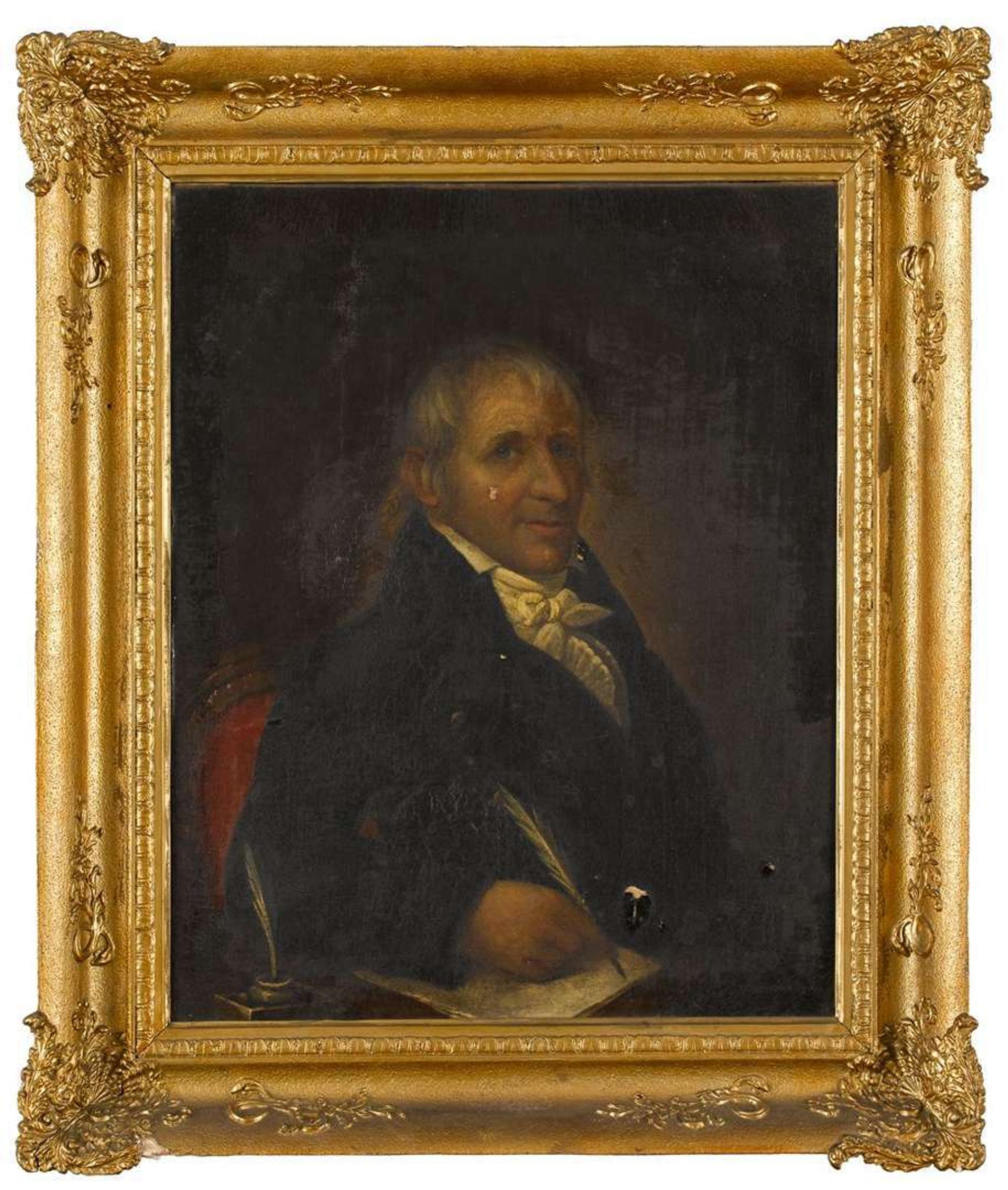 American School 19th century portrait of merchant james brundige (1786-1862) of baltimore, maryland