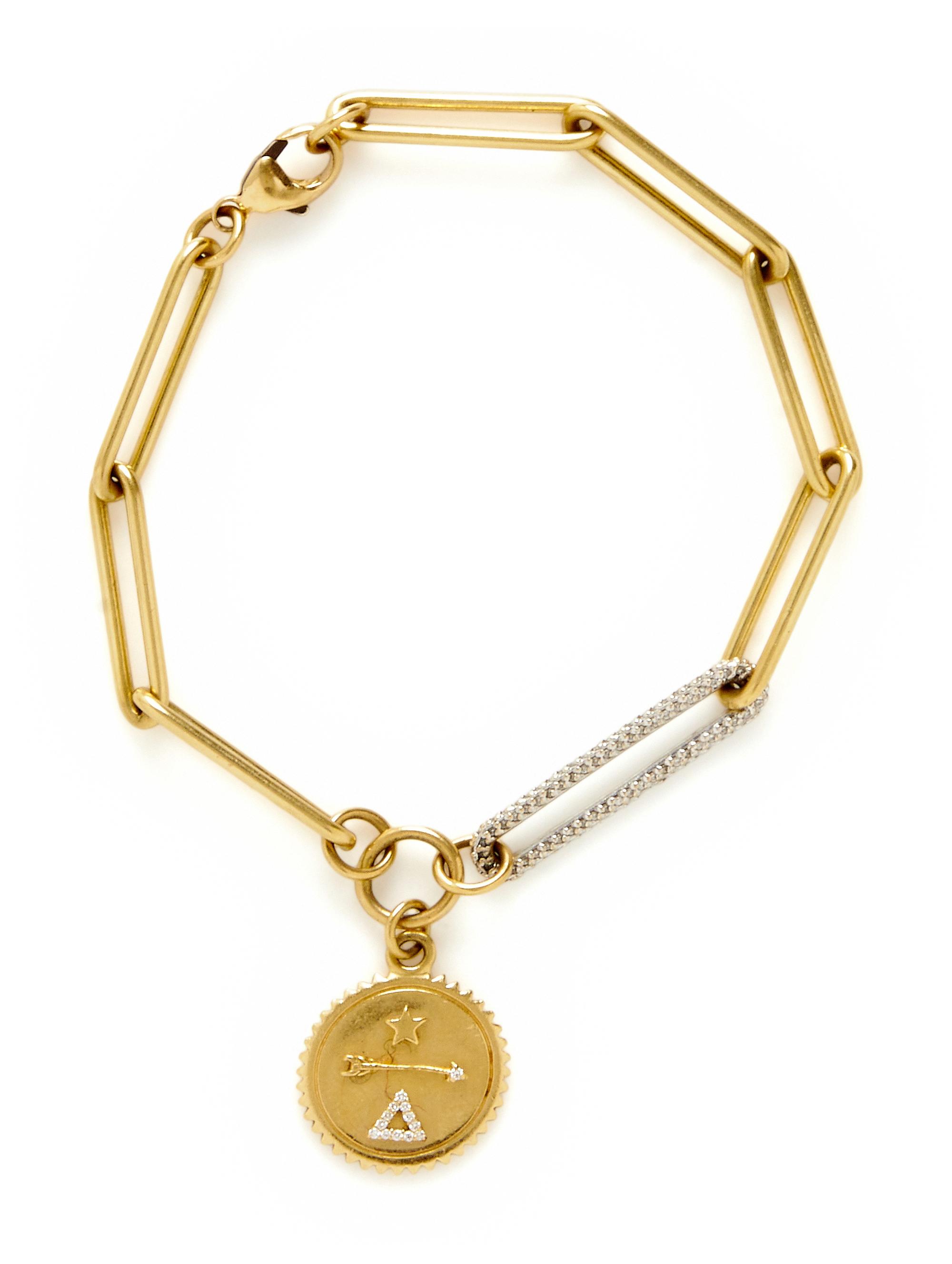 FOUNDRAE, BICOLOR GOLD AND DIAMOND 'DREAM' CHARM BRACELET