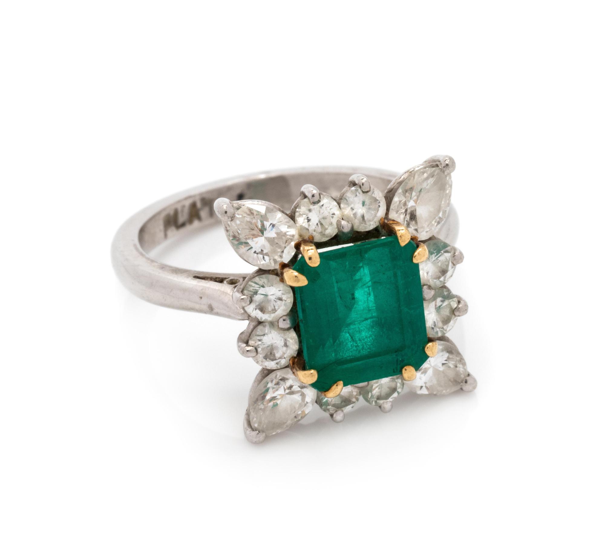 EMERALD AND DIAMOND RING