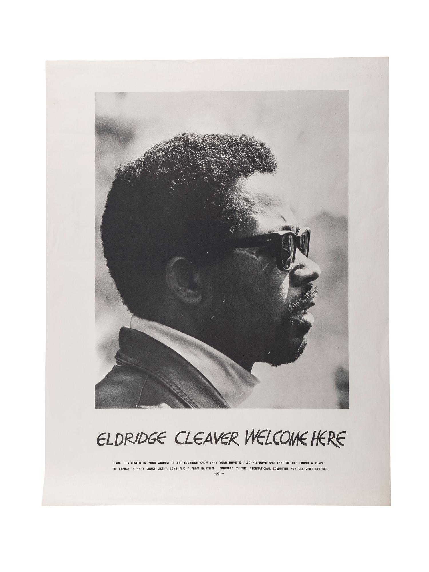 [BLACK PANTHERS]. Eldridge Cleaver Welcome Here. N.p., ca 1968.