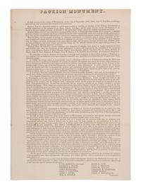 JACKSON, Andrew (1767-1845). Signature ("Andrew Jackson"), on a blank leaf excised from a book.