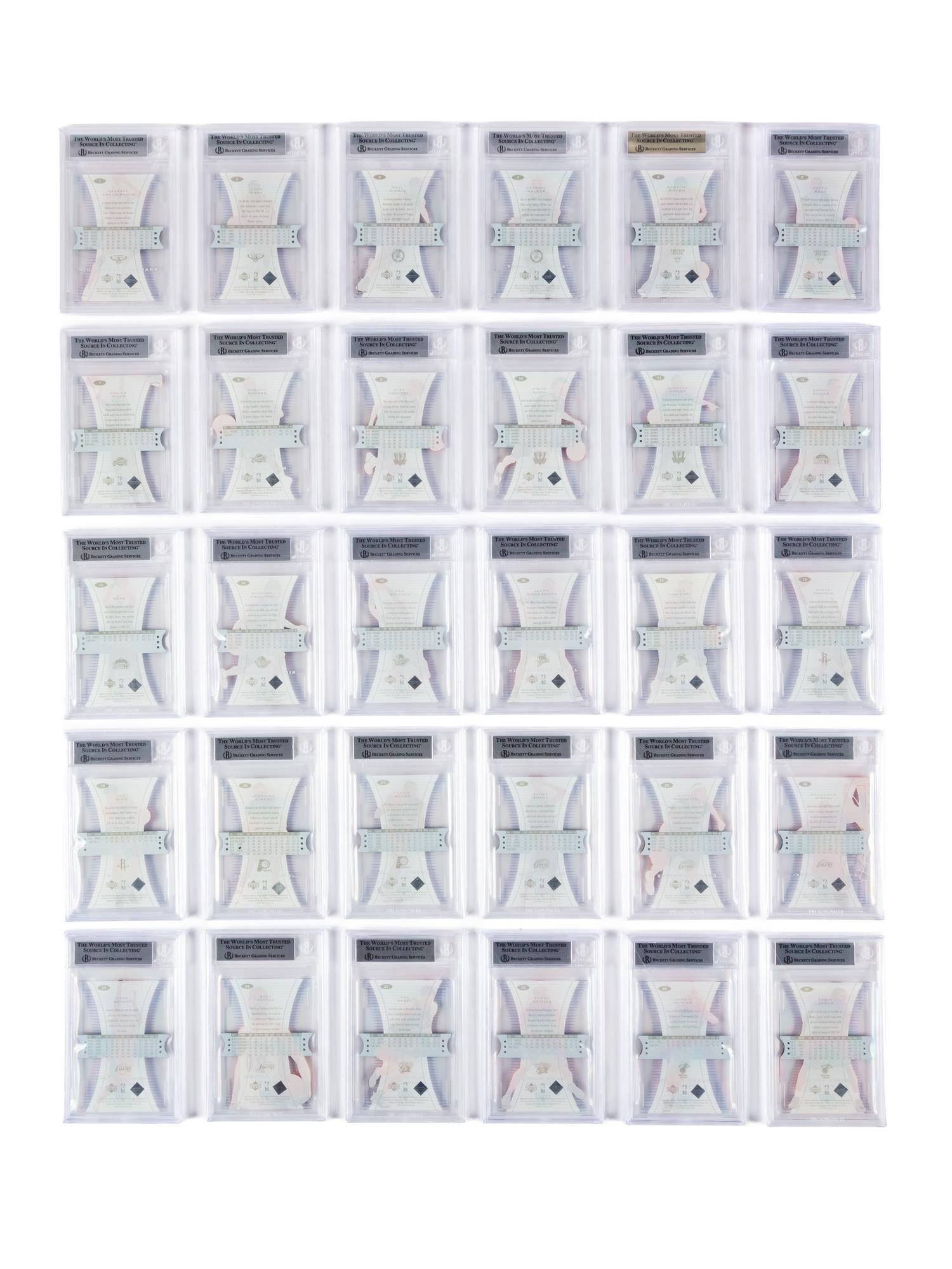 A Complete Set of 2003-04 Upper Deck BGS Graded Plexiglass Parallel Basketball Cards (60/60) With Glass Rookies (38/40) Including LeBron James Numbered Rookie Card