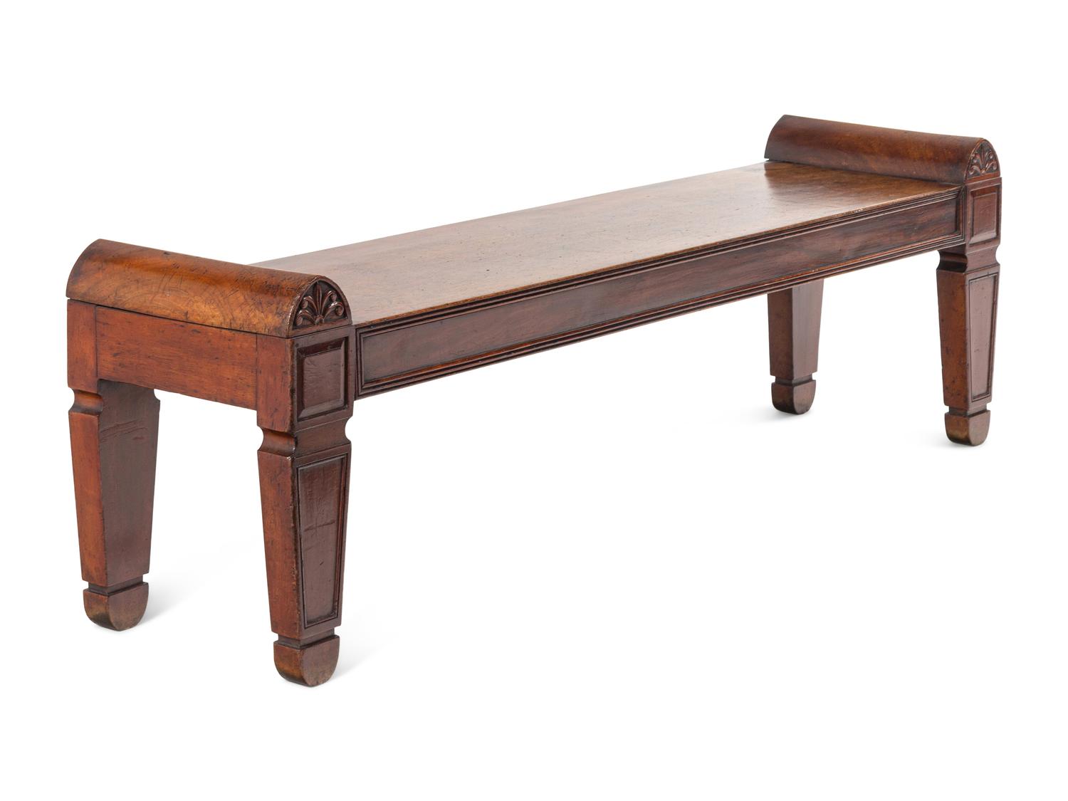 A George IV Mahogany Hall Bench
