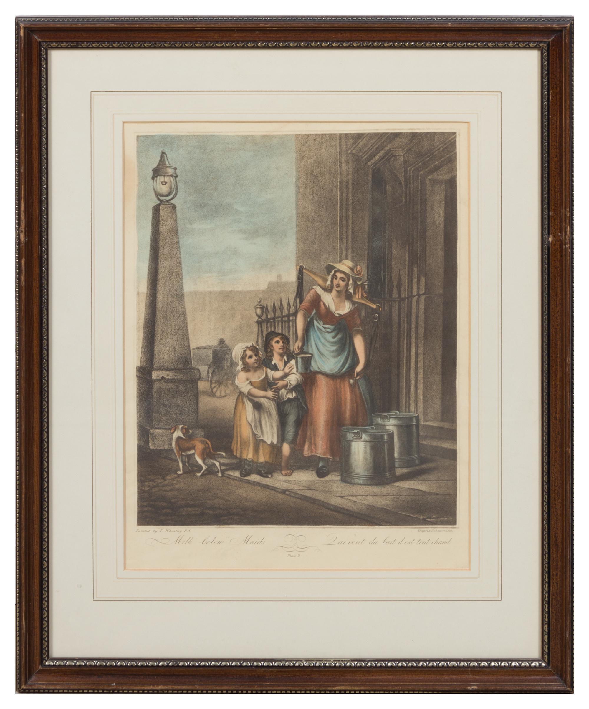 A Set of Thirteen English Mezzotint Engravings Height of tallest overall 23 inches.