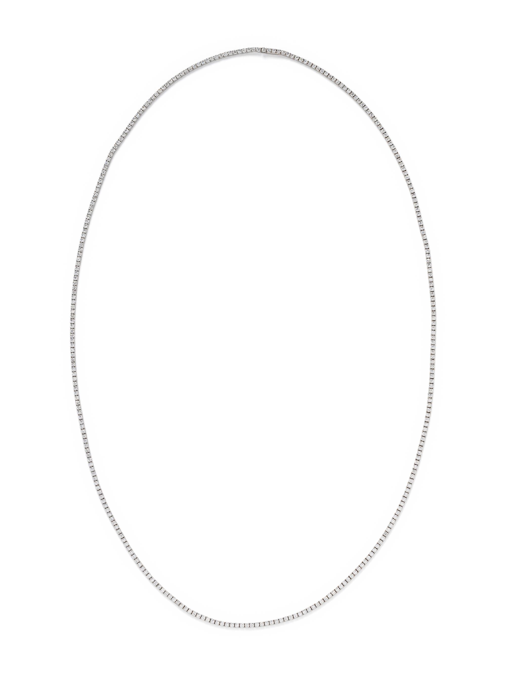 WHITE GOLD AND DIAMOND LONG NECKLACE