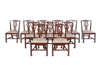 A Set of Thirty George III Style Mahogany Dining Chairs