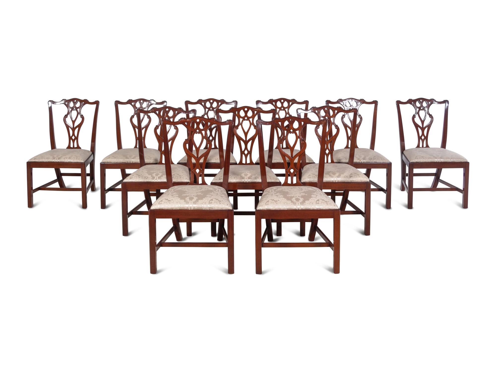 A Set of Thirty George III Style Mahogany Dining Chairs