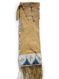 Kiowa / Comanche Beaded Hide Tobacco Bag