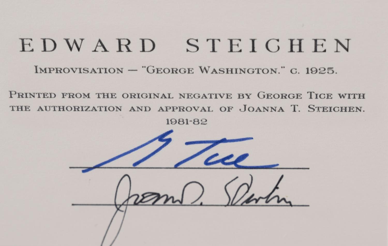 A group of twenty-one photographs (from Twenty-five Photographs printed by George Tice with labels signed by George Tice and Joanna Steichen)