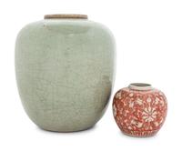 Two Chinese Porcelain Ginger Jars