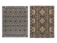 Two Cotton and Wool Jacquard Coverlets