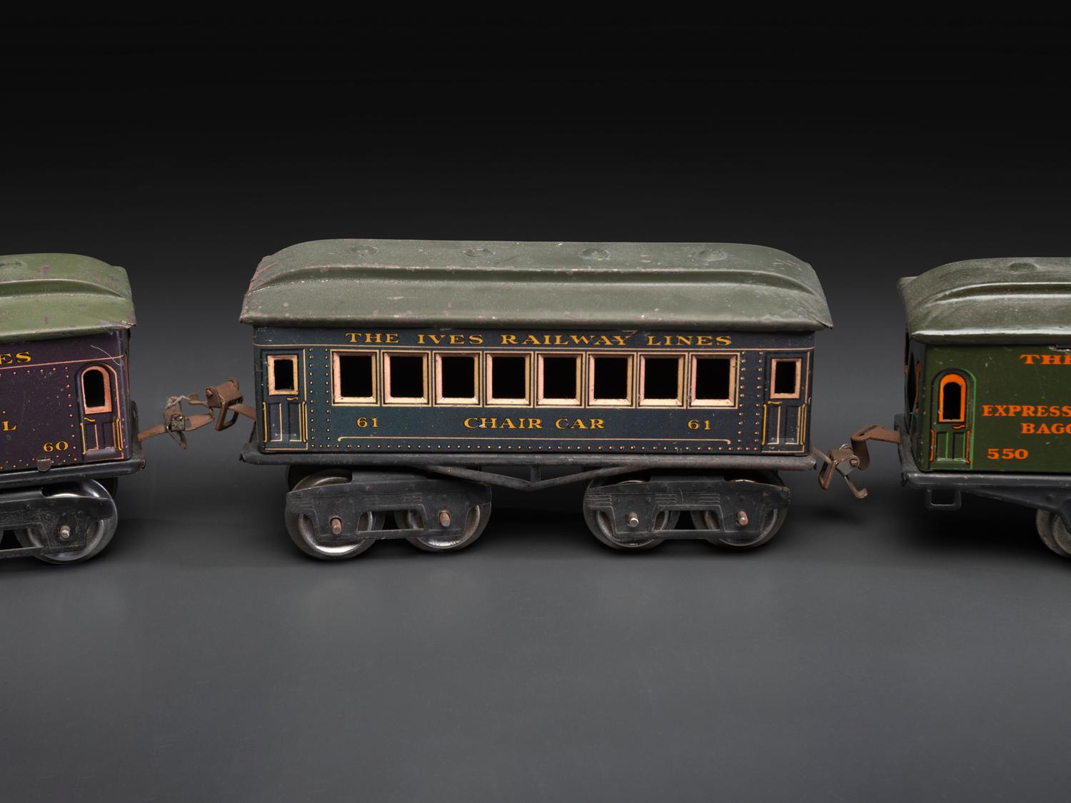 An Ives Tin Lithograph Train Set