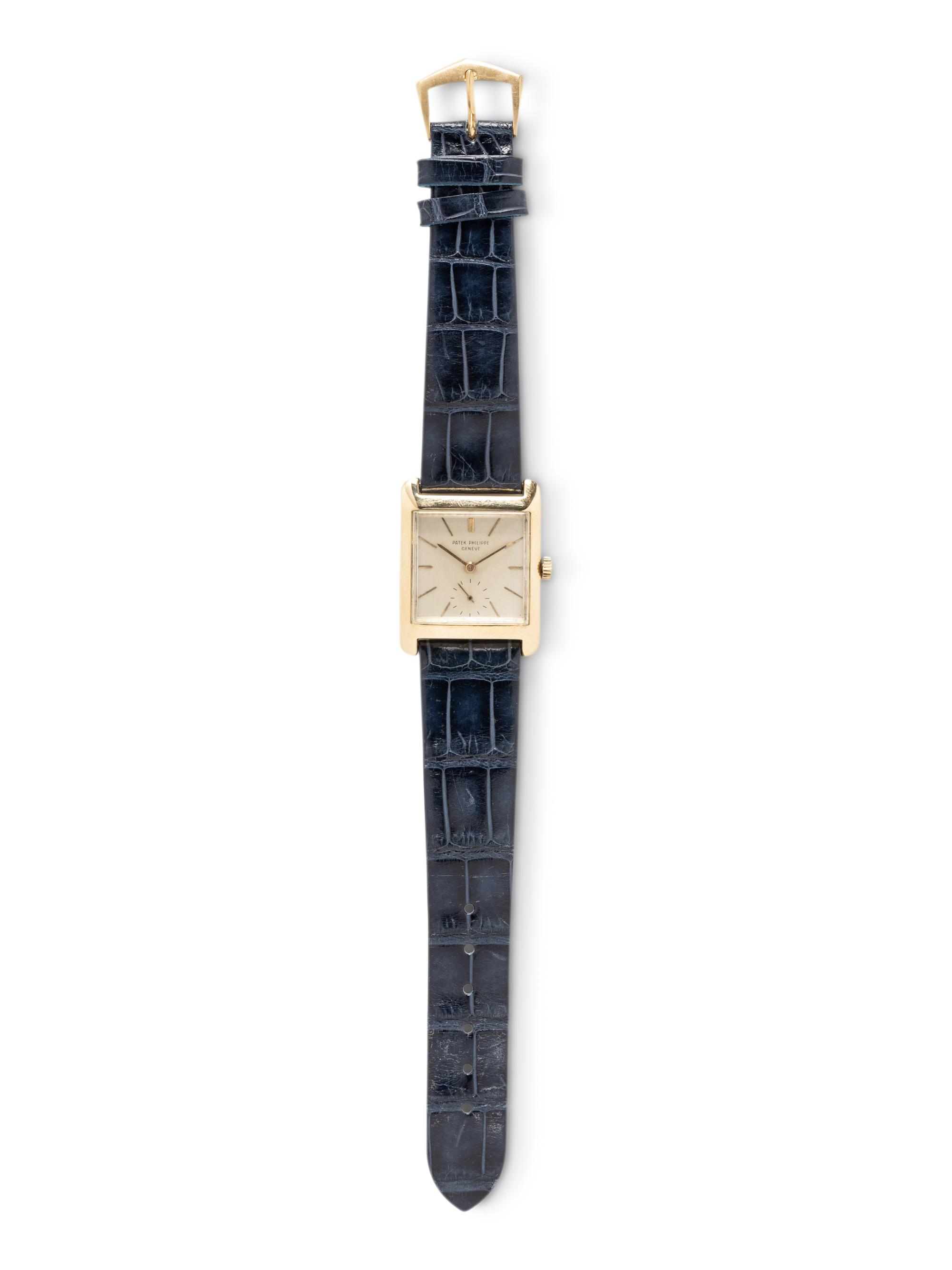 PATEK PHILIPPE, REF. 2488J 18K YELLOW GOLD 'CARRÉ-TORTUE' WATCH