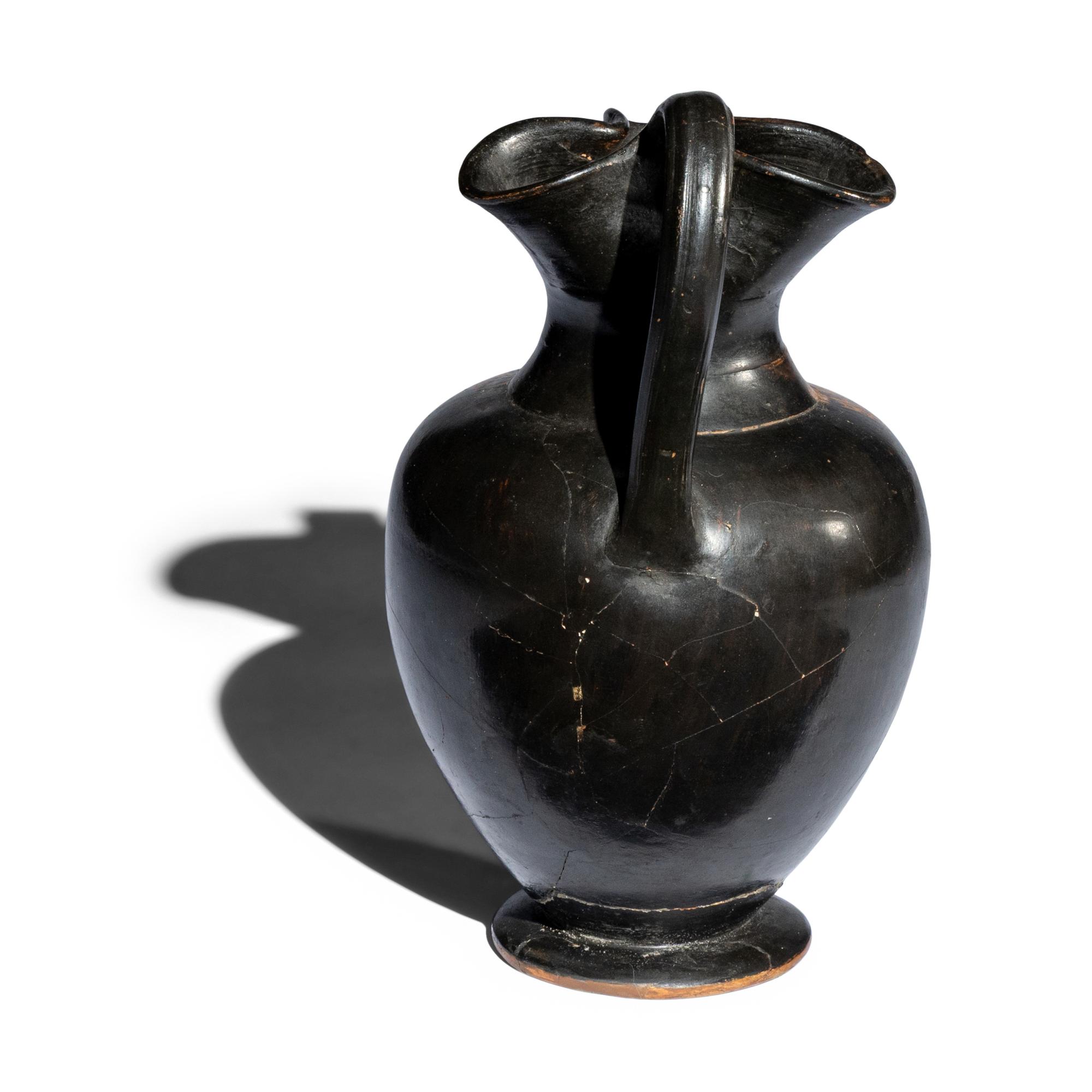 An Attic Black-Figured Trefoil Oinochoe