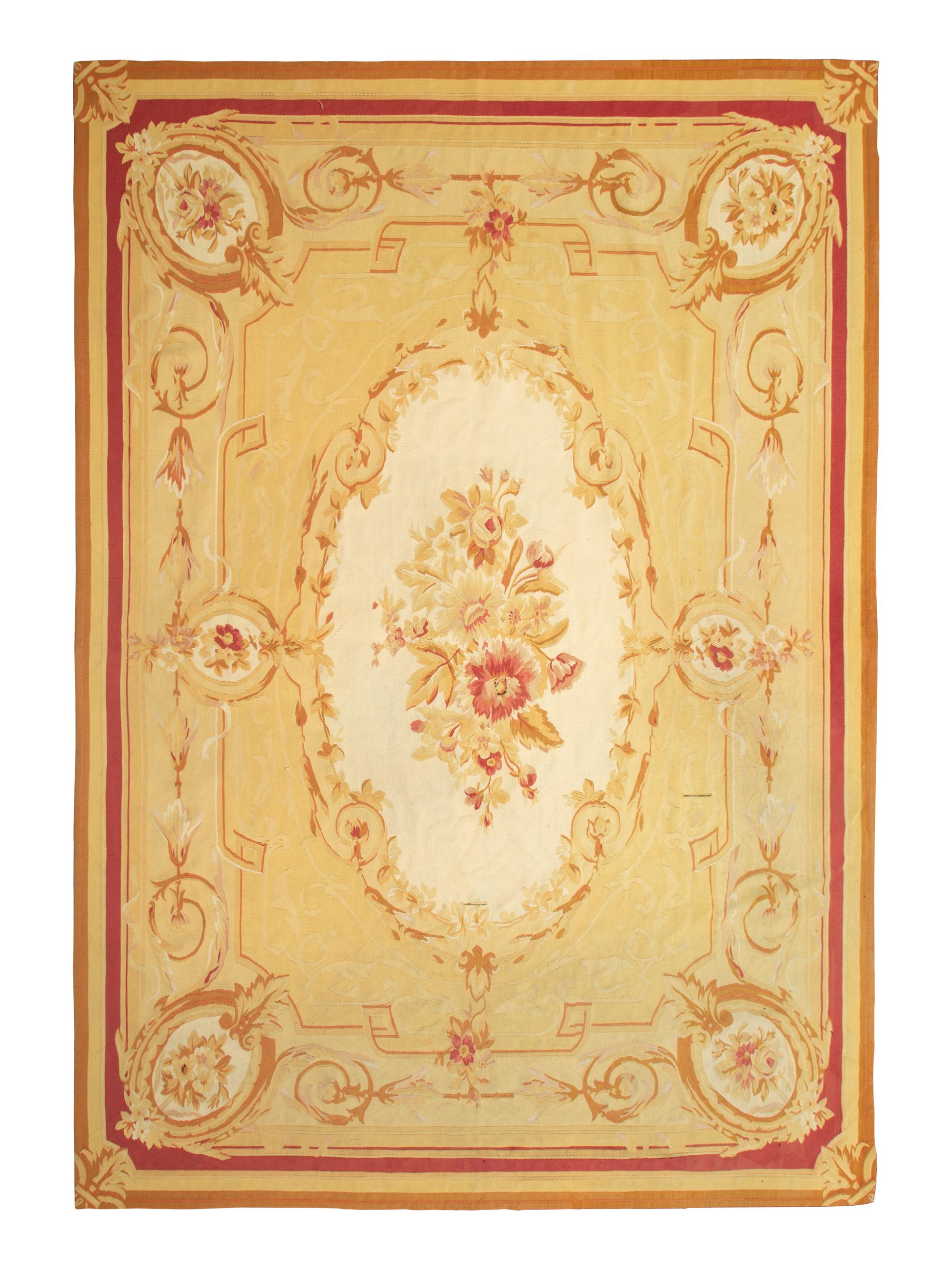 An Aubusson Style Wool Carpet