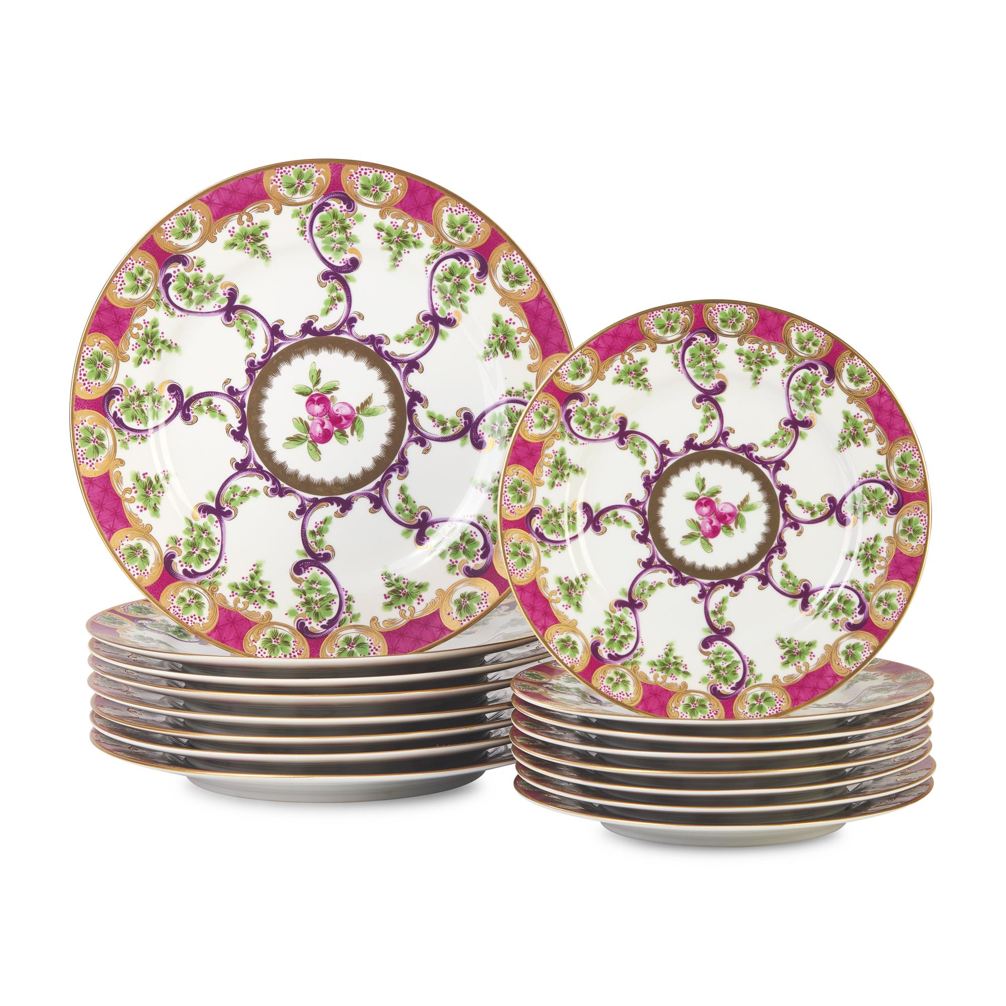 A Set of Williamsburg Reproduction Porcelain Dishes