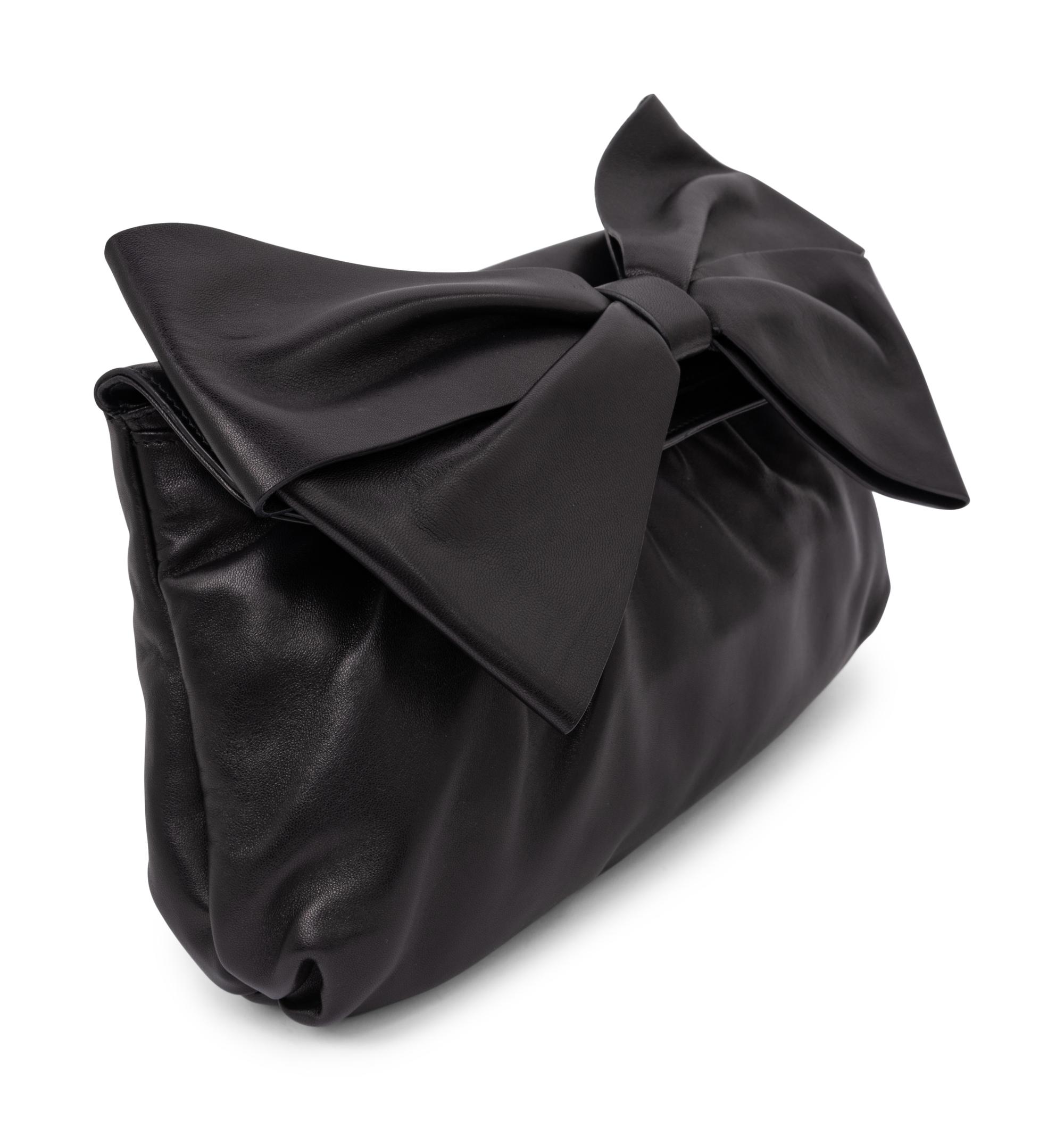 Black Valentino Leather Bow Bag