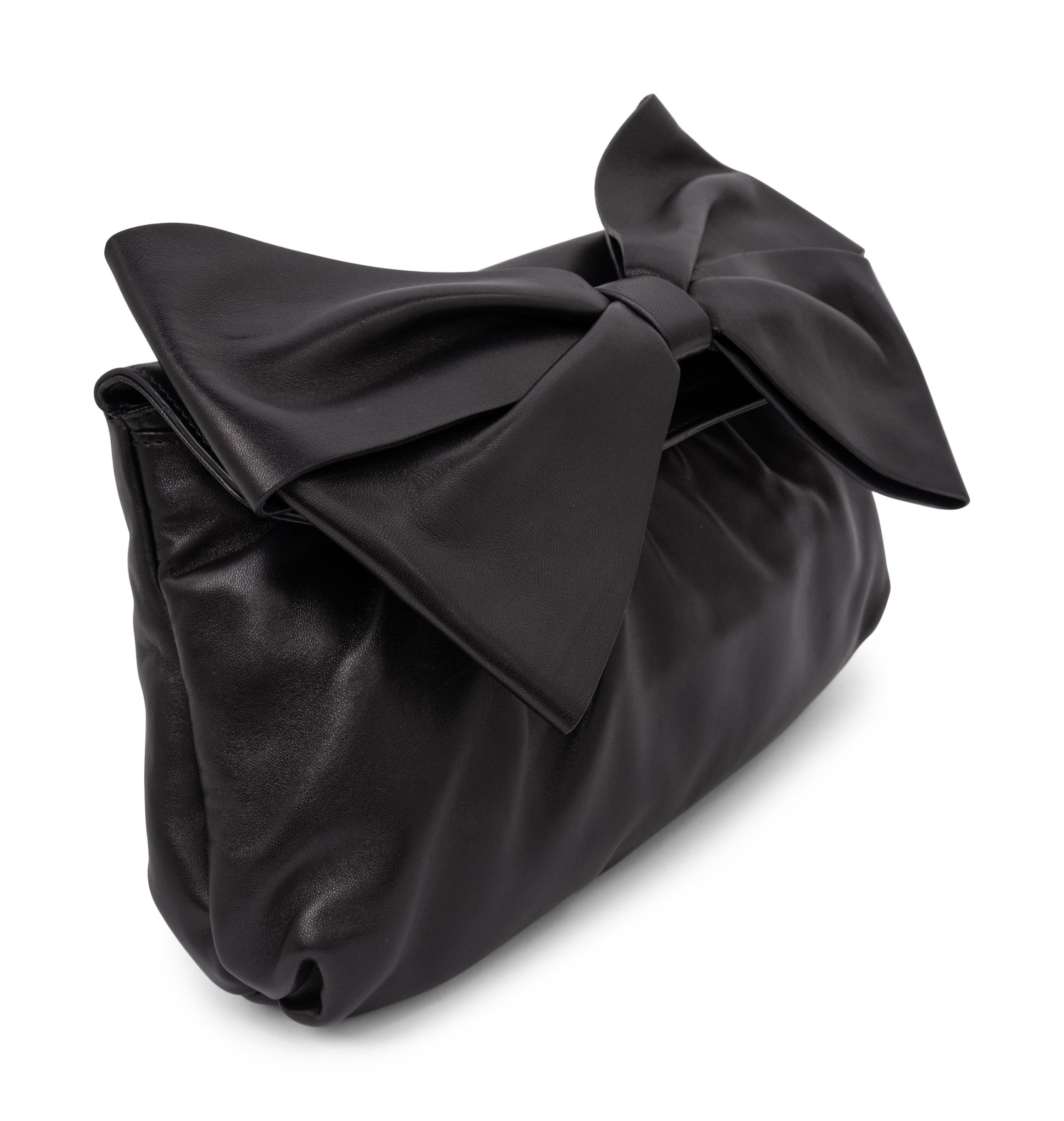 Black Valentino Leather Bow Bag