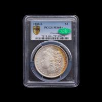 An 1880-S Morgan $1 Coin [PCGS MS68+; CAC Green Sticker]