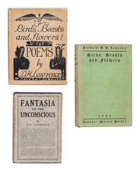 LAWRENCE, D.H. (1885-1930). A group of 3 FIRST EDITIONS in early dust jackets, comprising:
