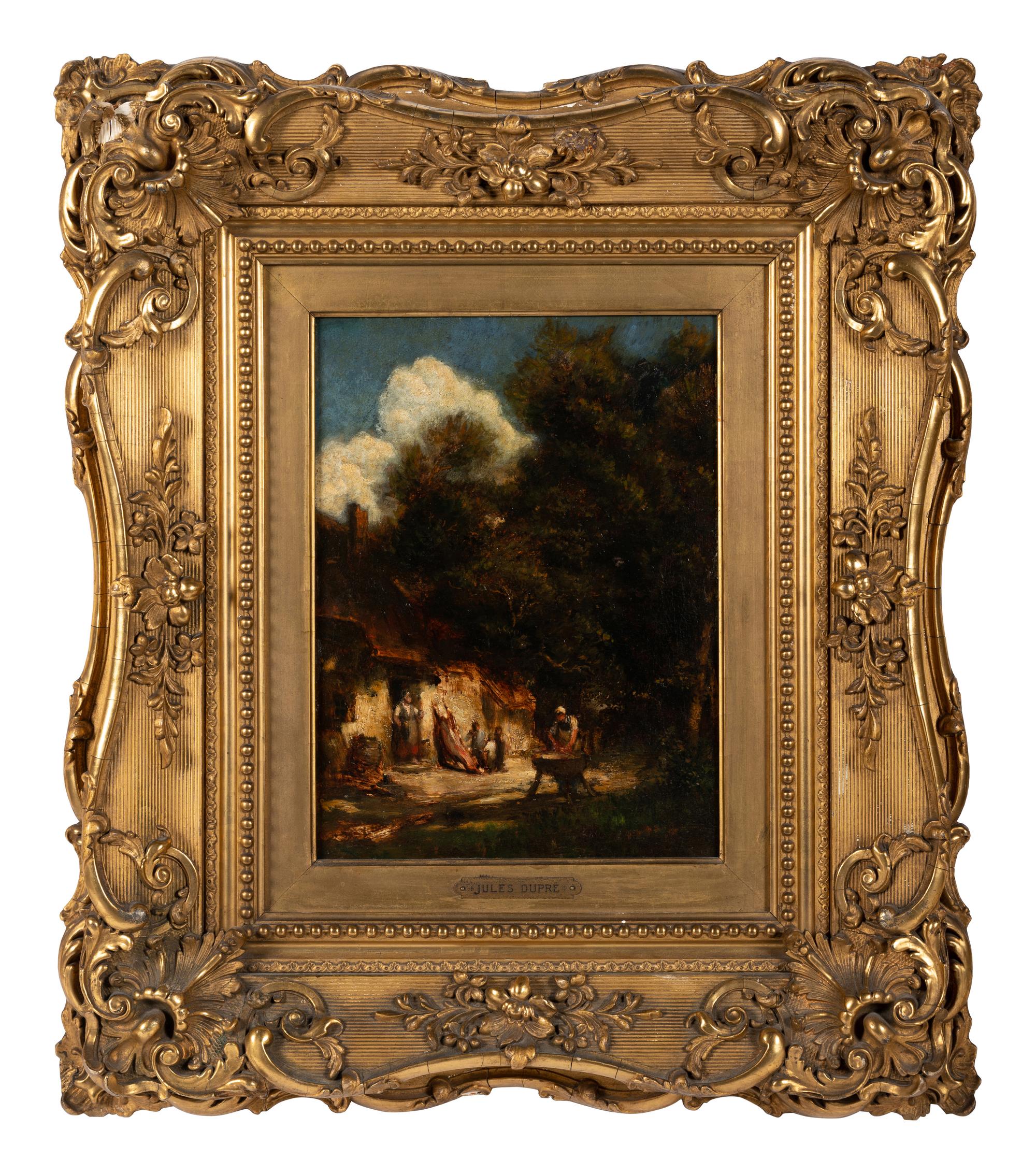 Villageois devant leur ferme , c. 1835