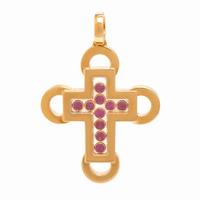 Chopard, Yellow Gold and Ruby Cross Pendant