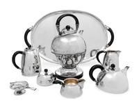 A Gundorph Albertus Designed Georg Jensen Silver Eight-Piece Tea and Coffee Service