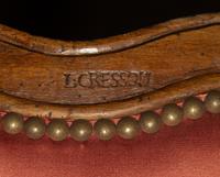 A Louis XV Velvet-Upholstered Bergère