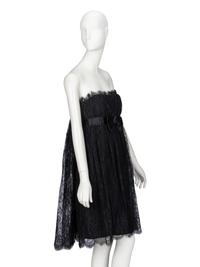 Bill Blass, Strapless Black Lace Cocktail Dress