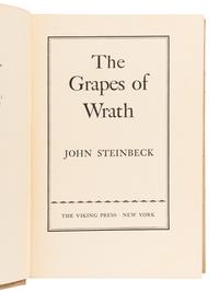 STEINBECK, John (1902-1968). The Grapes of Wrath. New York: Viking Press, 1939.