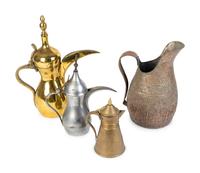 A Collection of Five Middle Eastern Metal Vessels — 19TH/20TH CENTURY
