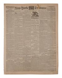 [CIVIL WAR - CAPTURE OF RICHMOND]. New York Semi-Weekly Tribune . Vol. XX, No. 2,072. New York: 4 April 1865.