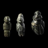 Three Mezcala Greenstone Figures