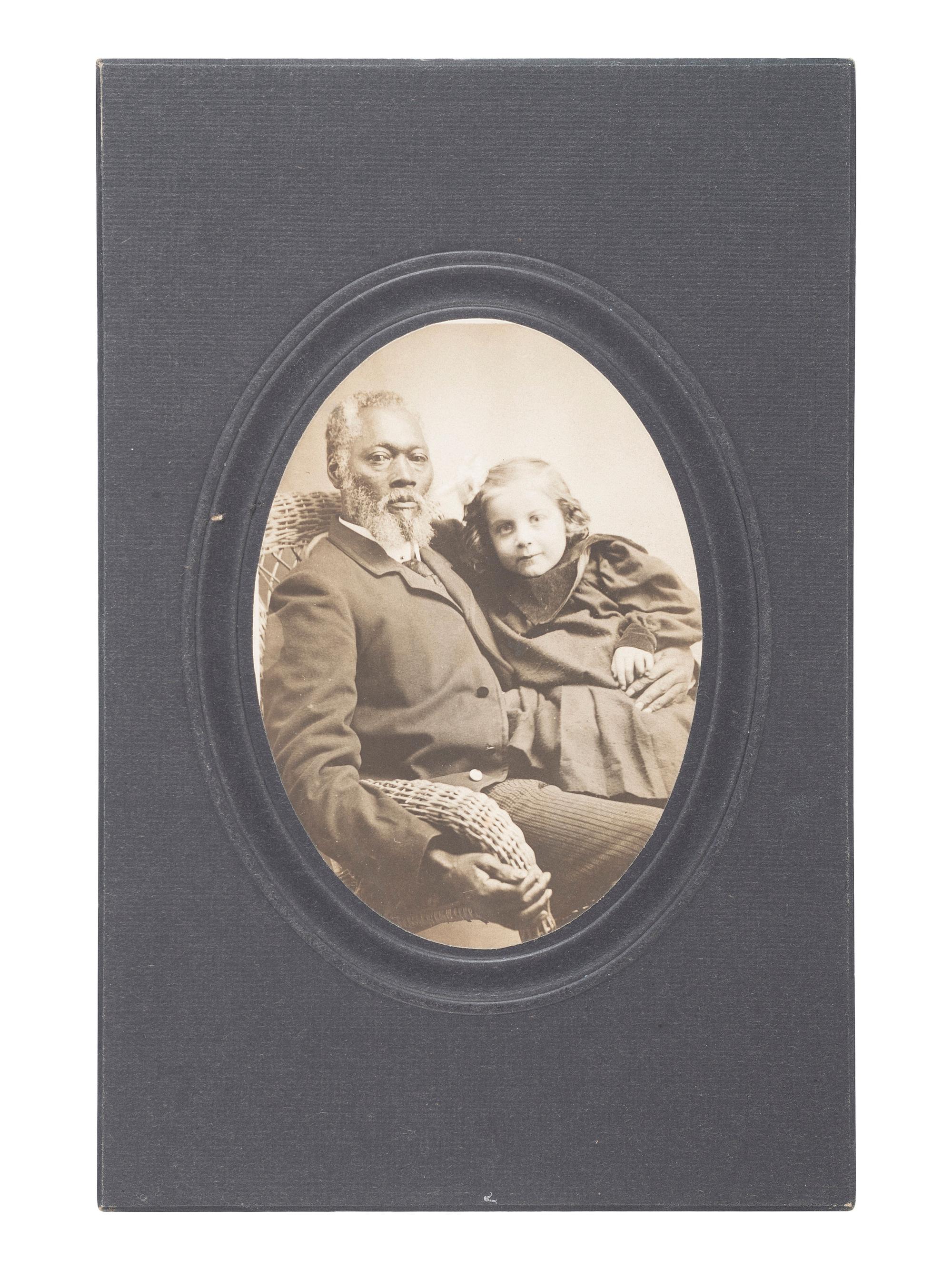 [EARLY PHOTOGRAPHY]. A group of 3 photographs of African American subjects posed with white children.