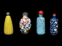 Four Chinese Porcelain Snuff Bottles