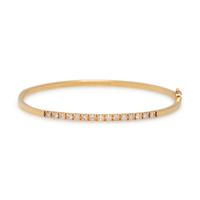 YELLOW GOLD AND DIAMOND BANGLE BRACELET
