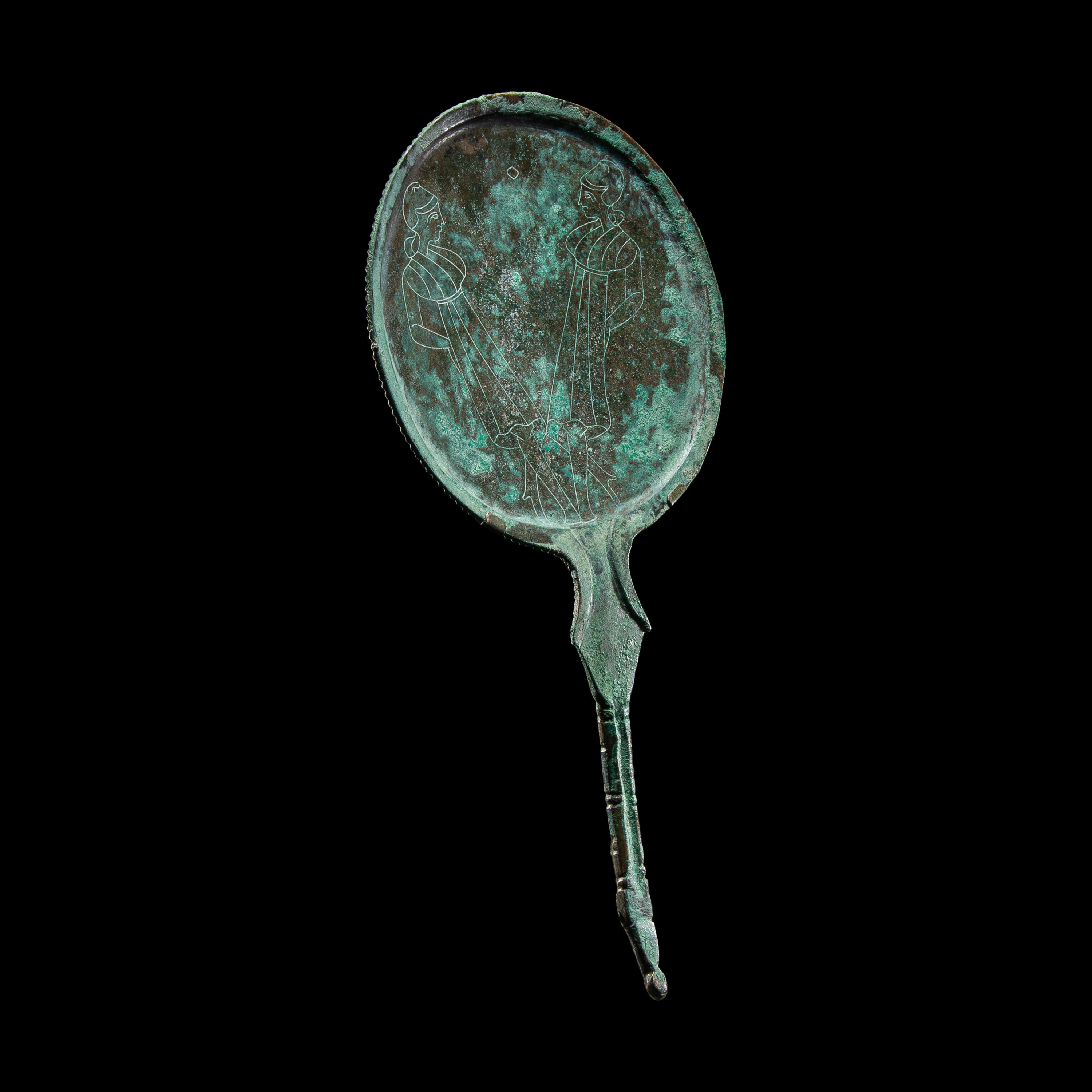 An Etruscan Bronze Mirror