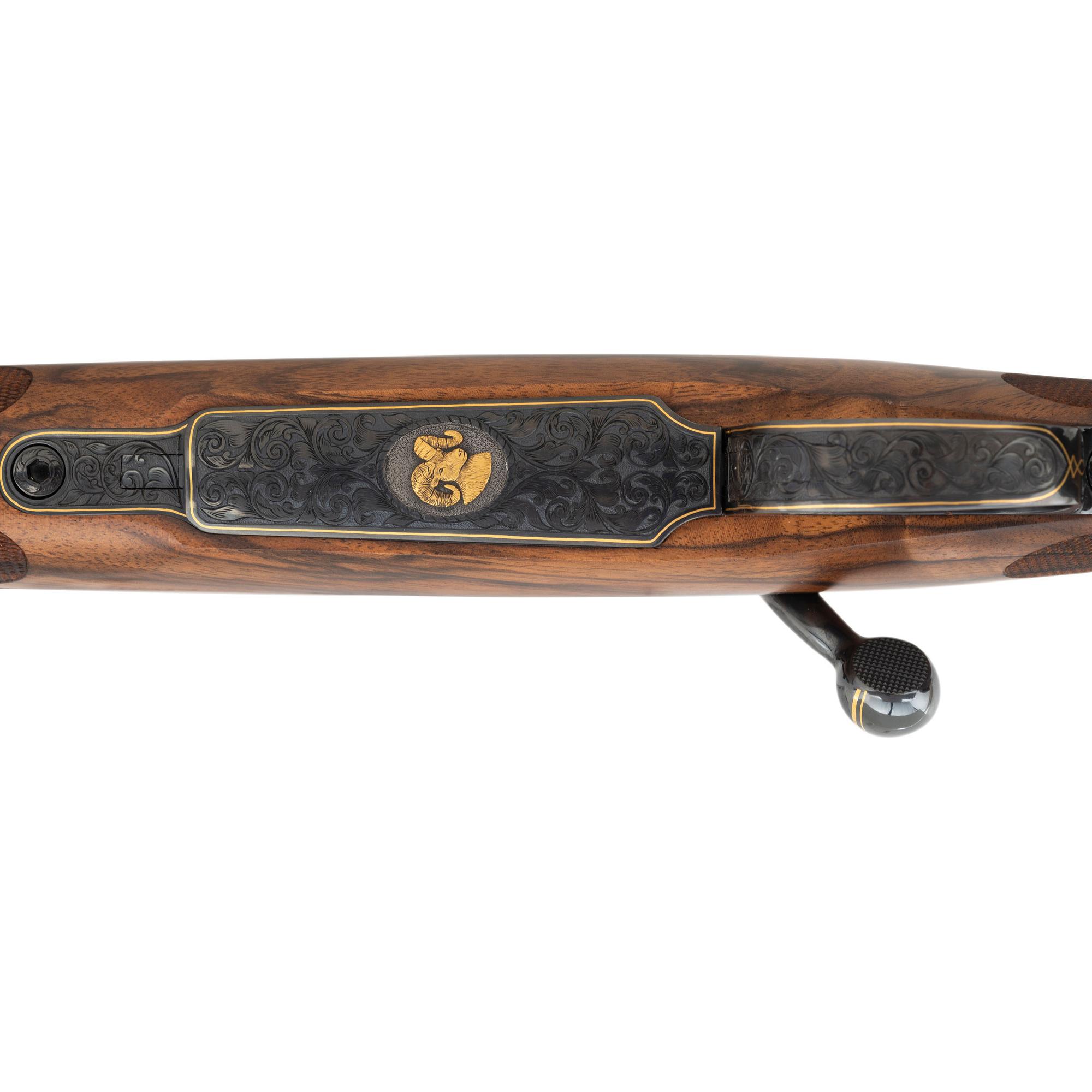 *Custom Jerome Glimm Engraved Mauser Rifle with W.C. Strutz Octagonal Barrel