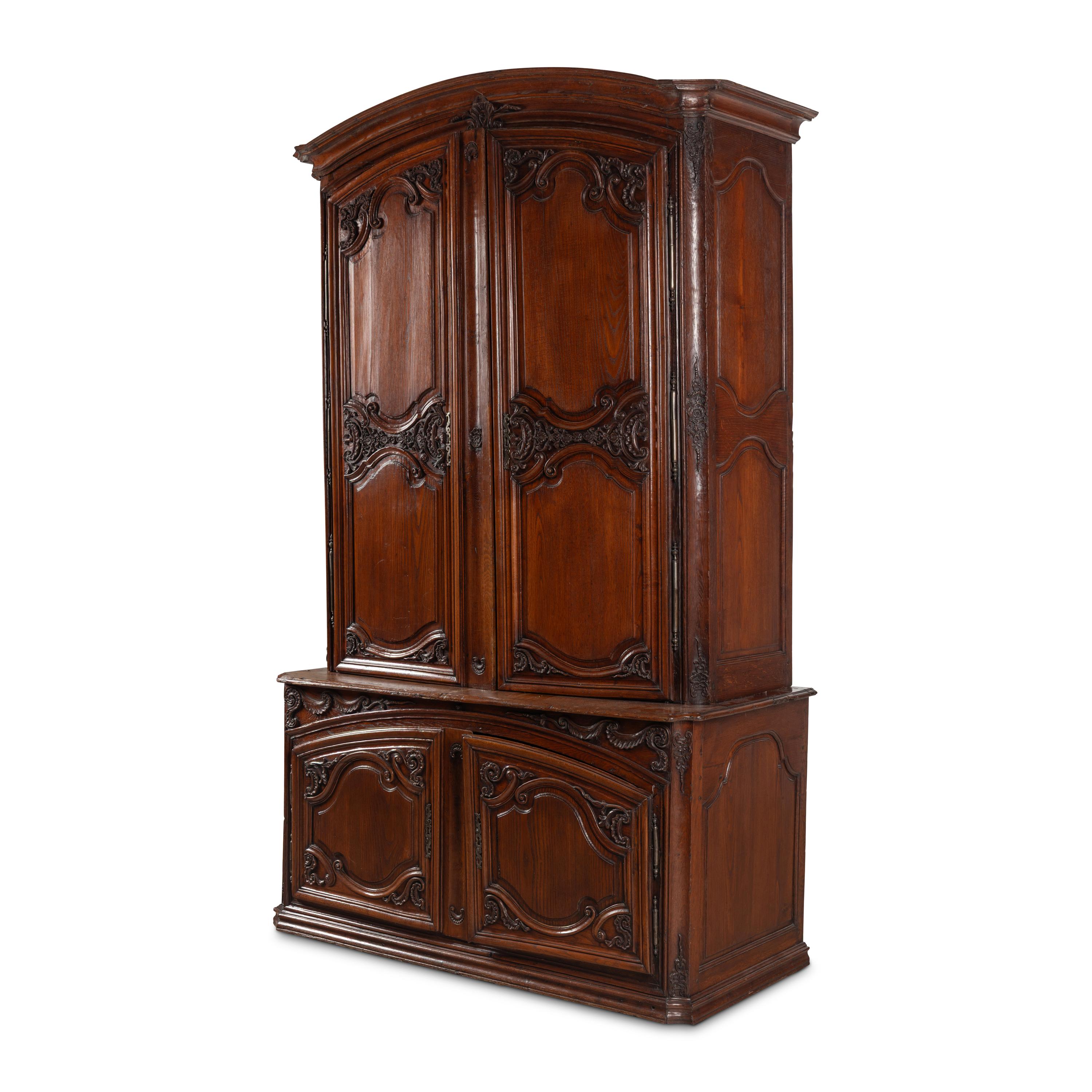 A Louis XV Cabinet à Deux Corps