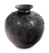 A Donna Rosa Blackware Vase