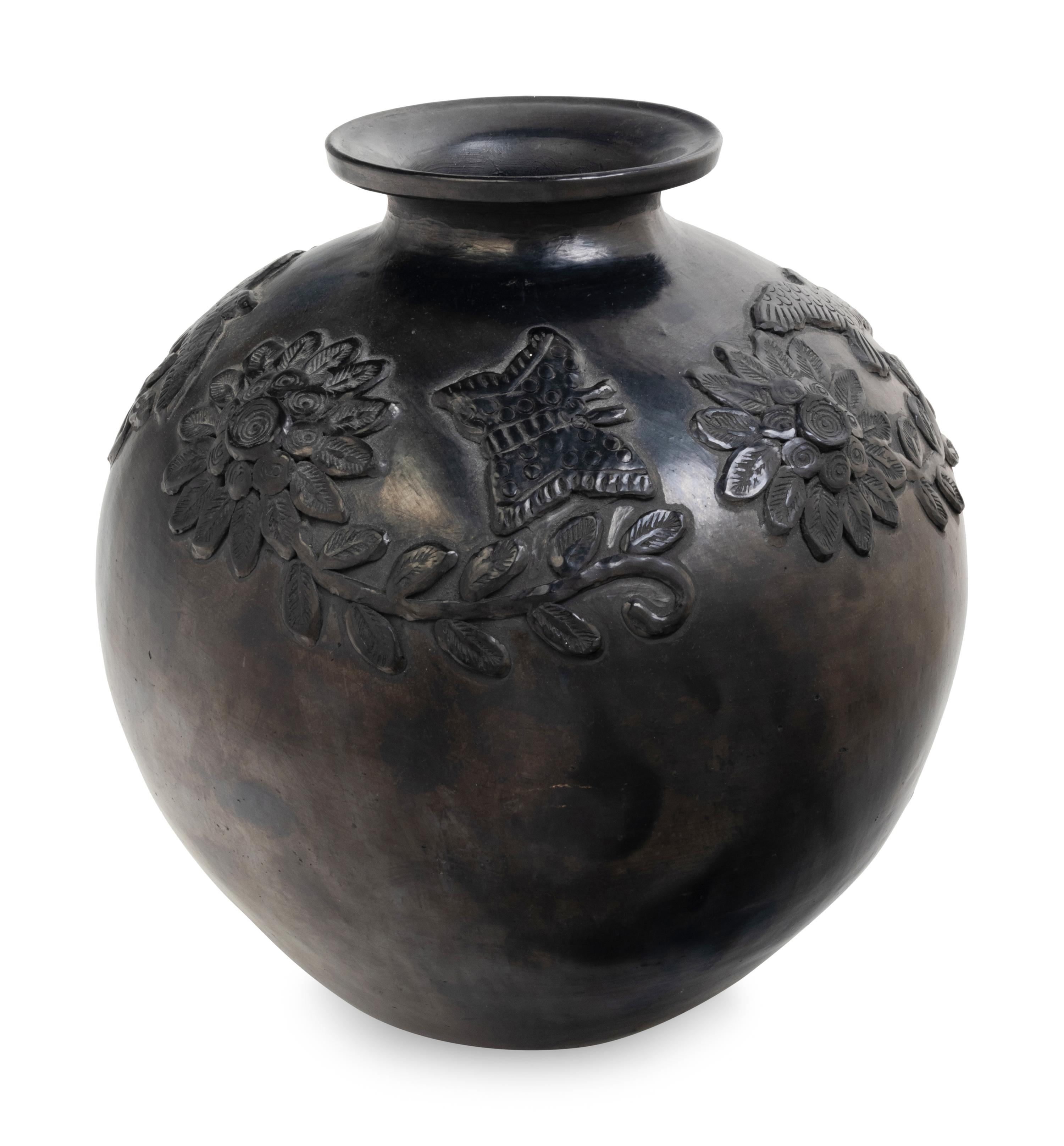 A Donna Rosa Blackware Vase