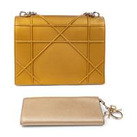 CHRISTIAN DIOR, METALLIC DIORAMA FLAP BAG & WALLET
