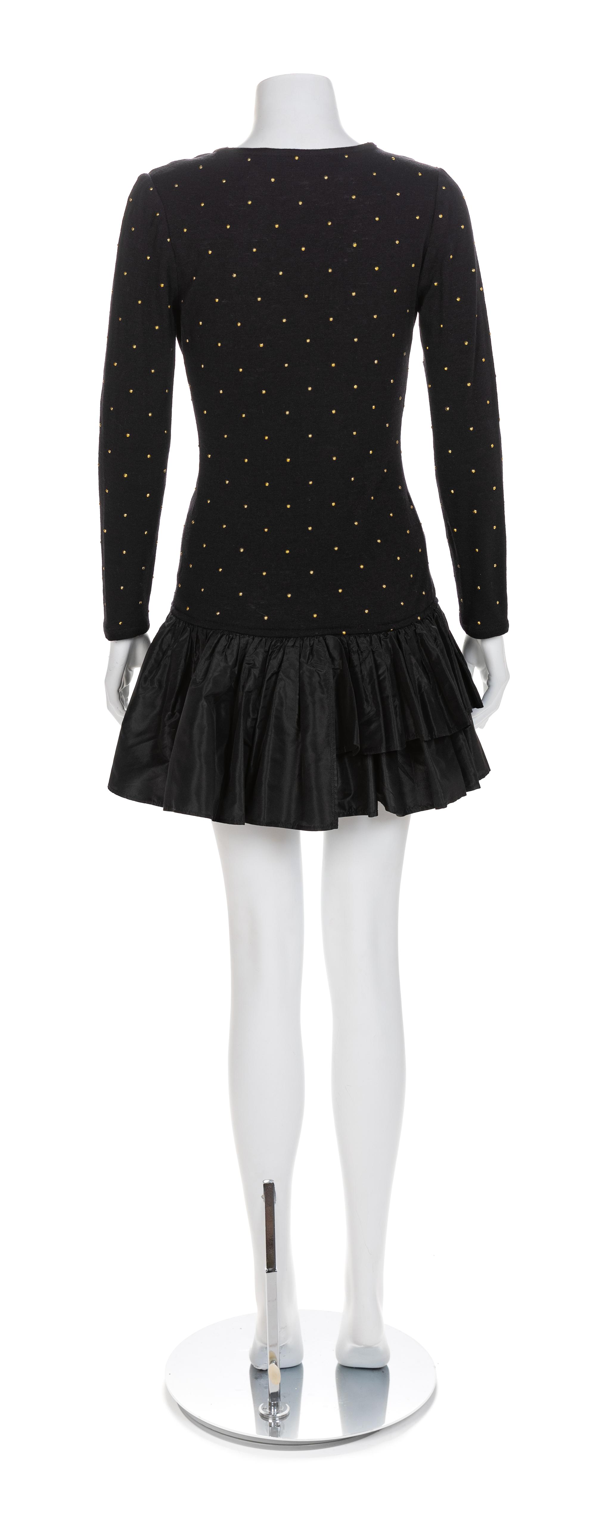 Lanvin Black Knit Dress, 1980s