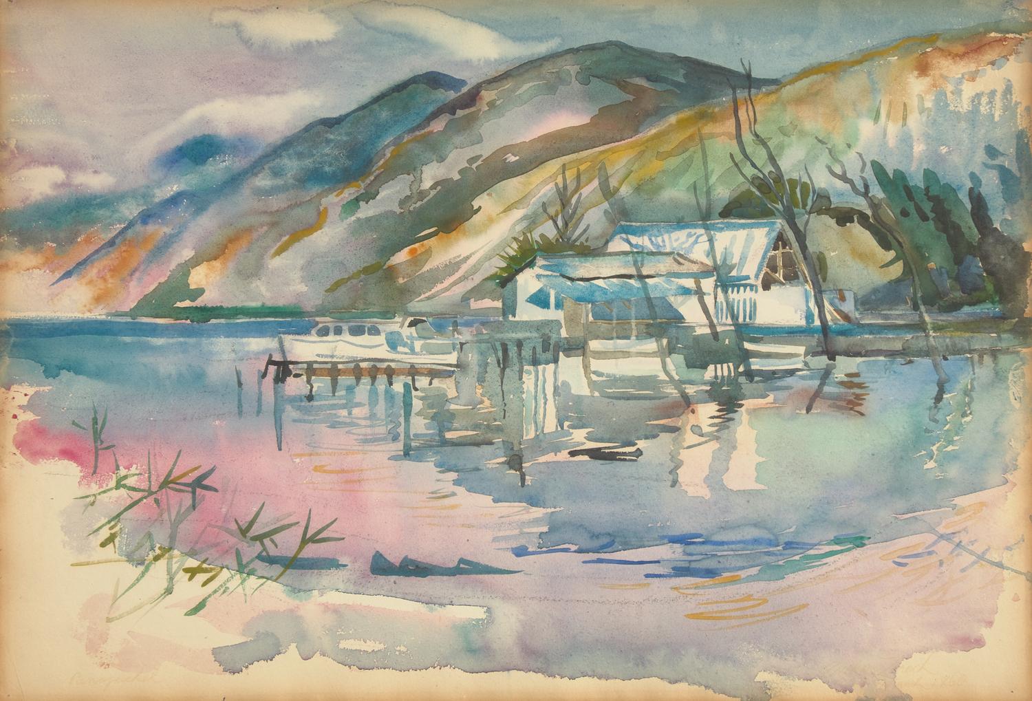 House with Dock, Panajachel, Guatemala, 1960