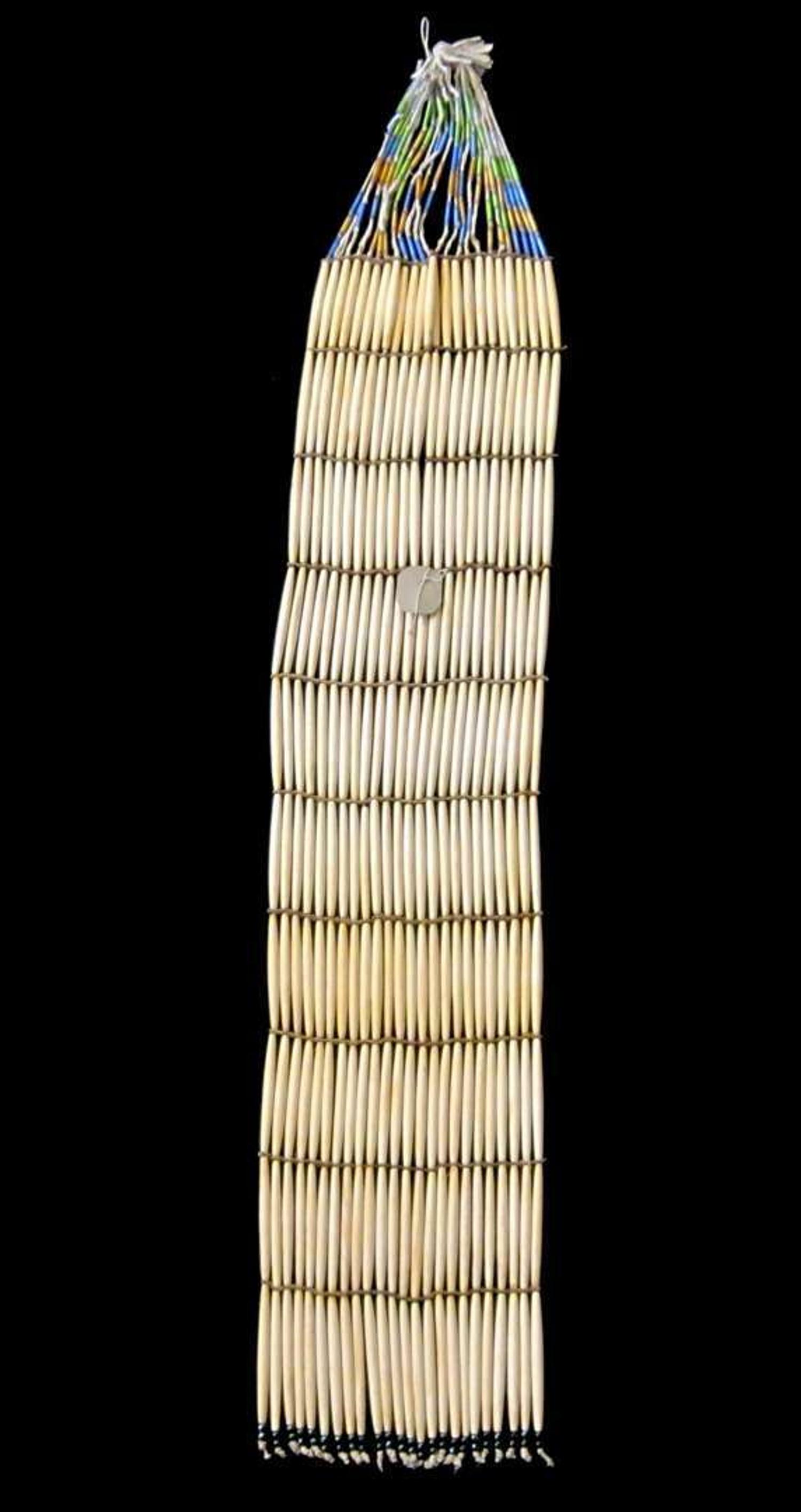 Sioux women's hair pipe bone ceremonial breastplate first half 20th century
